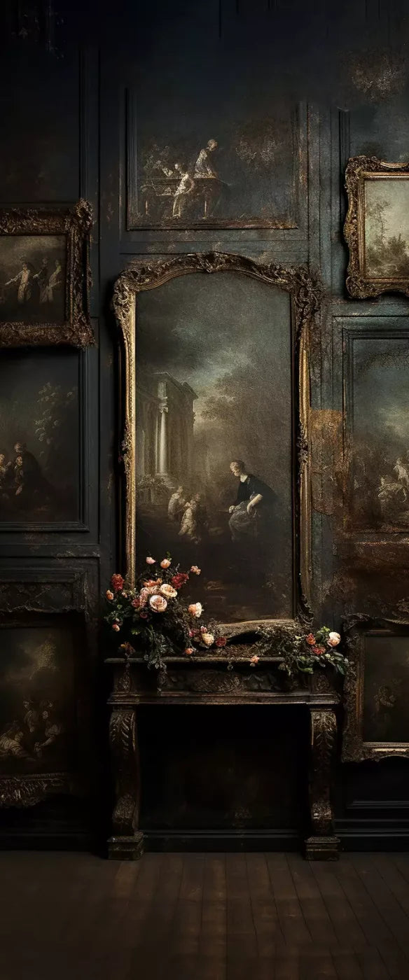 Old Masters Room Iv 5’X12’ Ultracloth For Westcott X - Drop (60 X 144 Inch) Backdrop