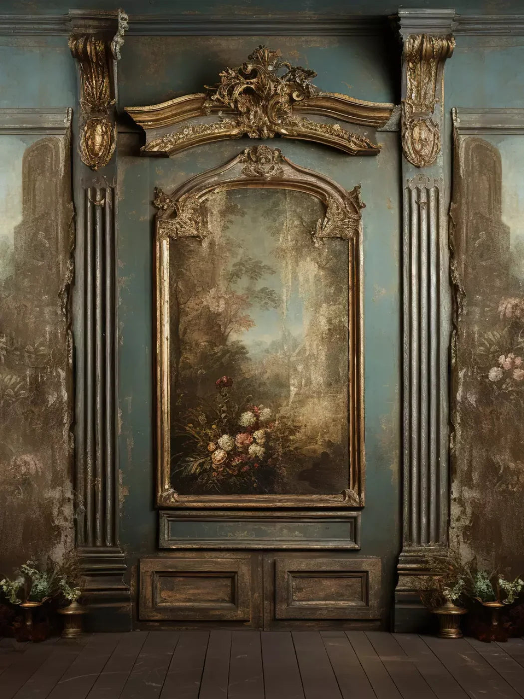 Old Masters Room V 6’X8’ Fleece (72 X 96 Inch) Backdrop