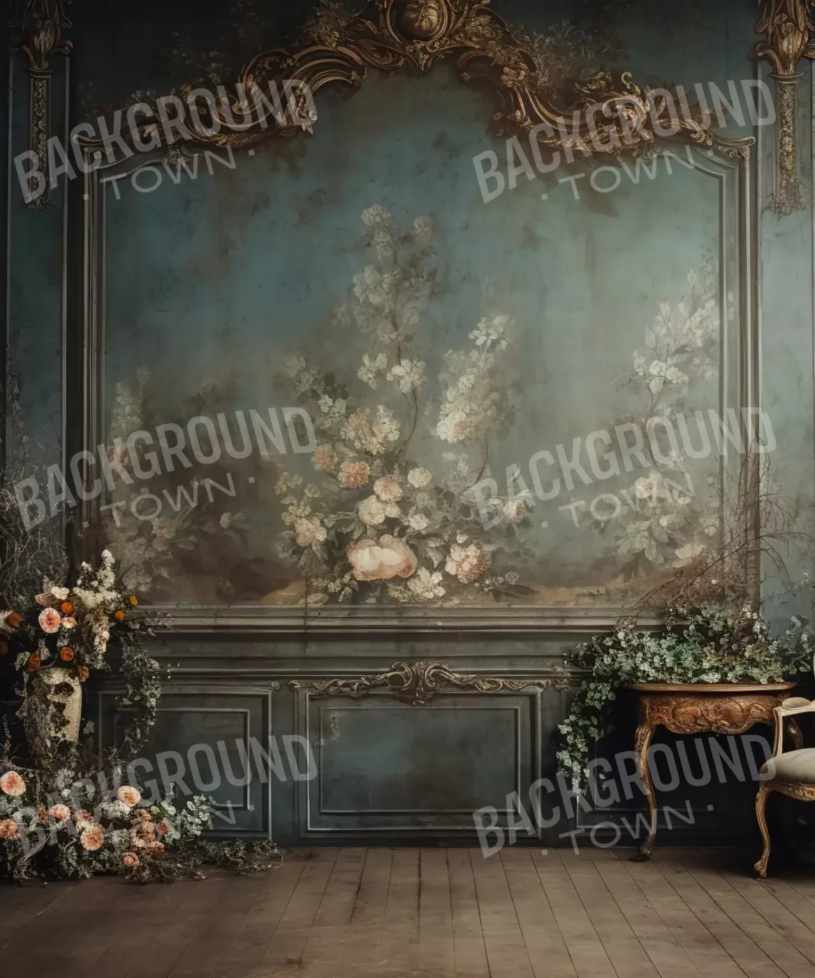 Green , Brown Backdrop for Photography