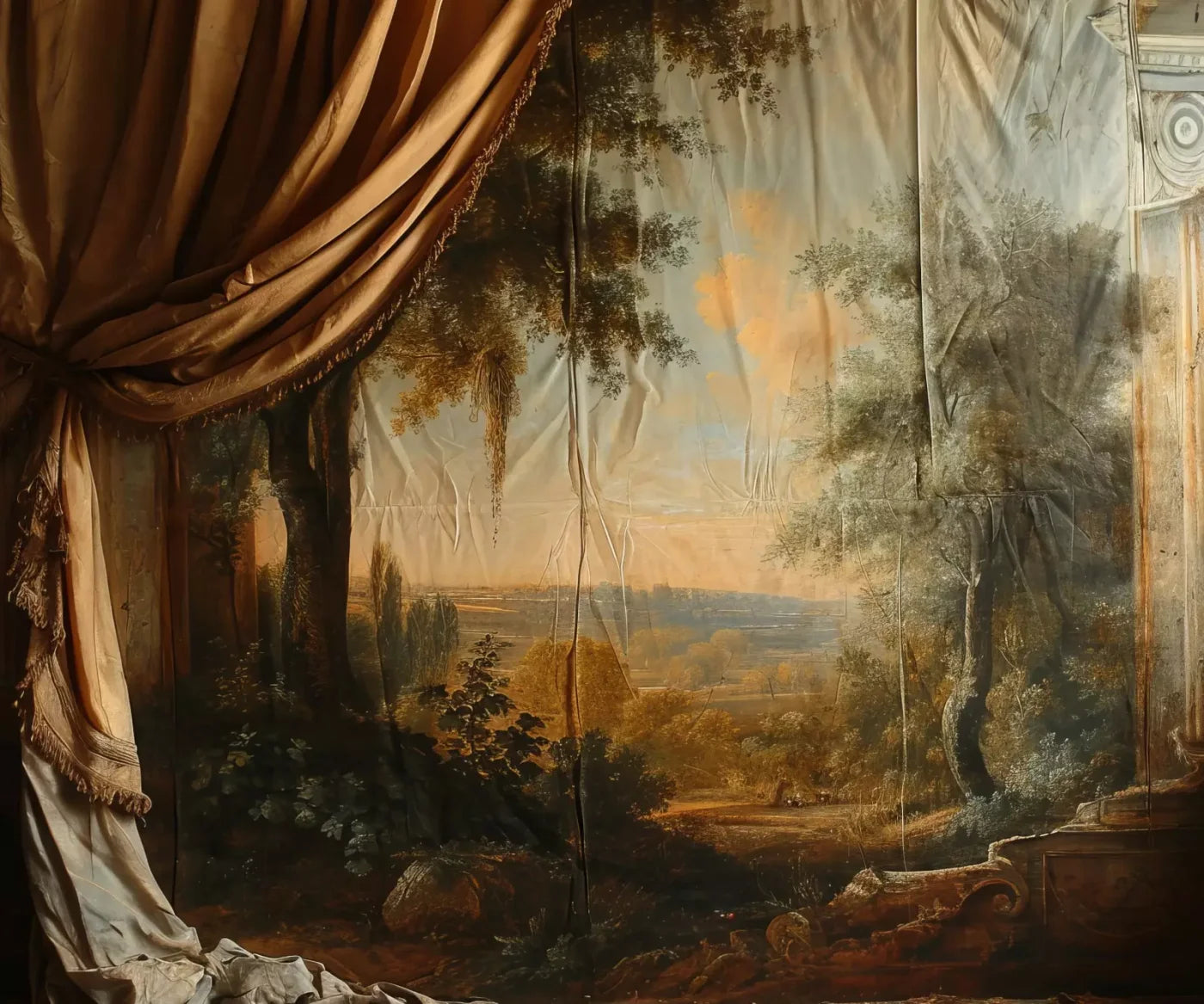 Old Painted Drape 12’x10’ UltraCloth (144 x 120 inch) Backdrop