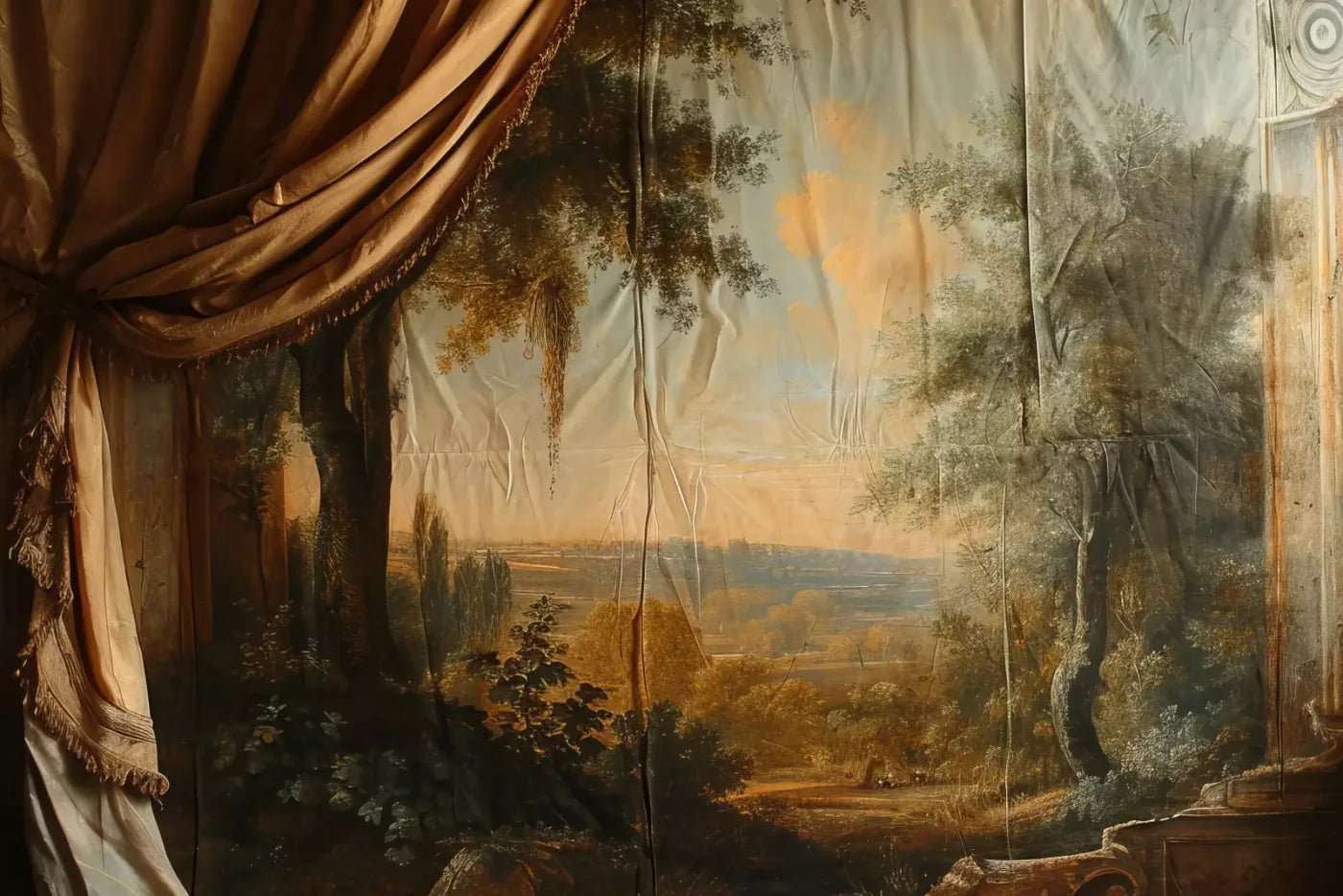 Old Painted Drape 12’x8’ UltraCloth (144 x 96 inch) Backdrop