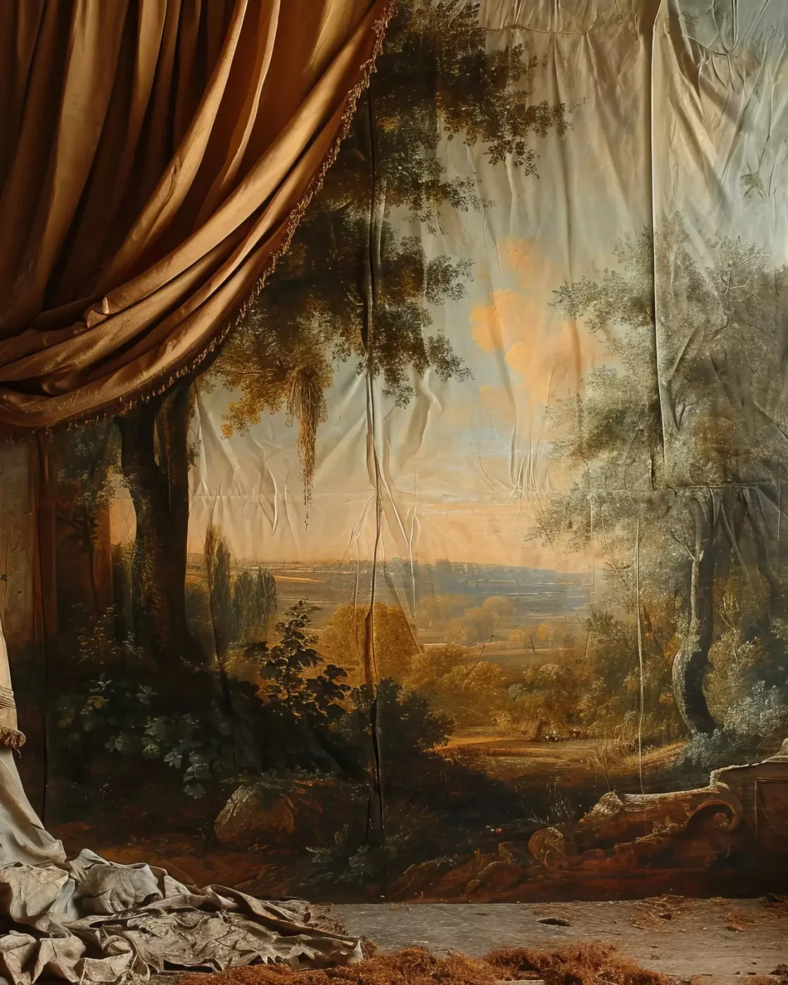 Old Painted Drape 8’x10’ Fleece (96 x 120 inch) Backdrop