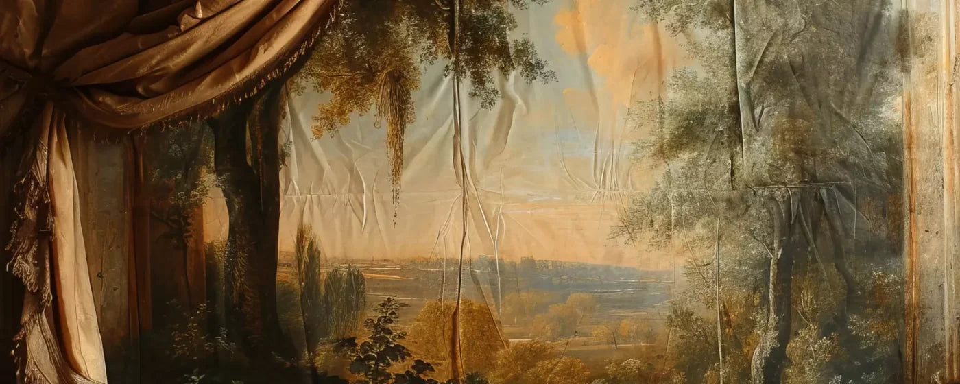 Old Painted Drape Backdrop