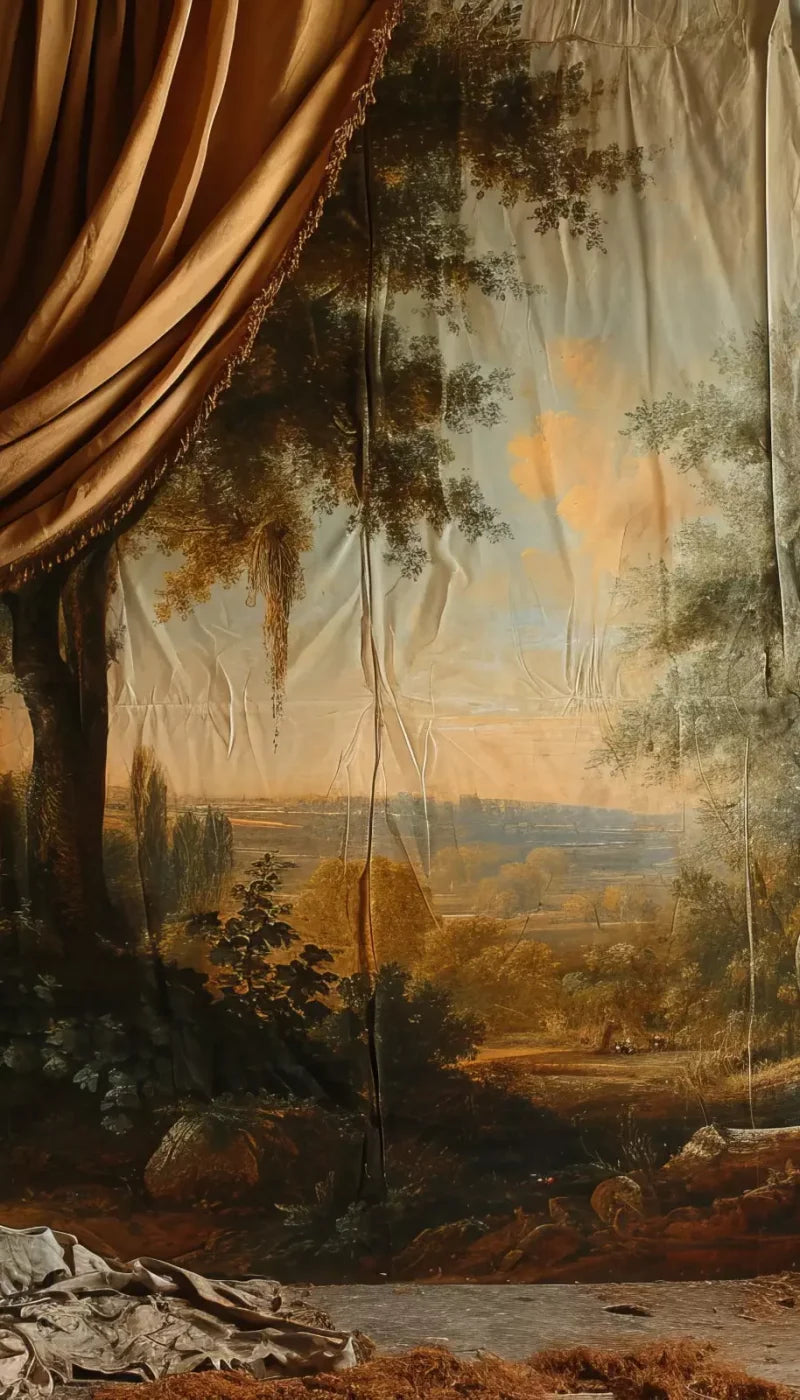 Old Painted Drape Backdrop