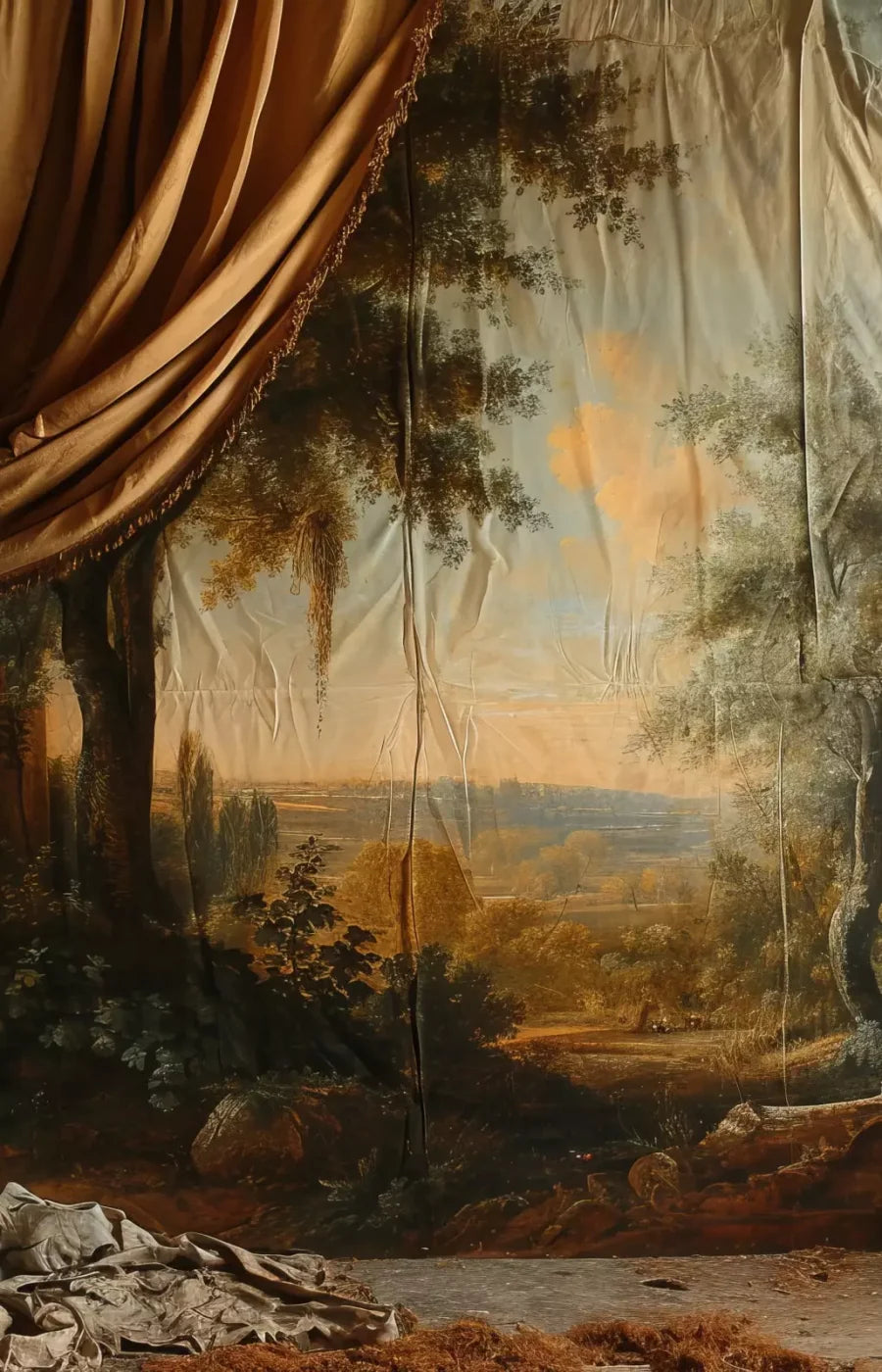 Old Painted Drape Backdrop