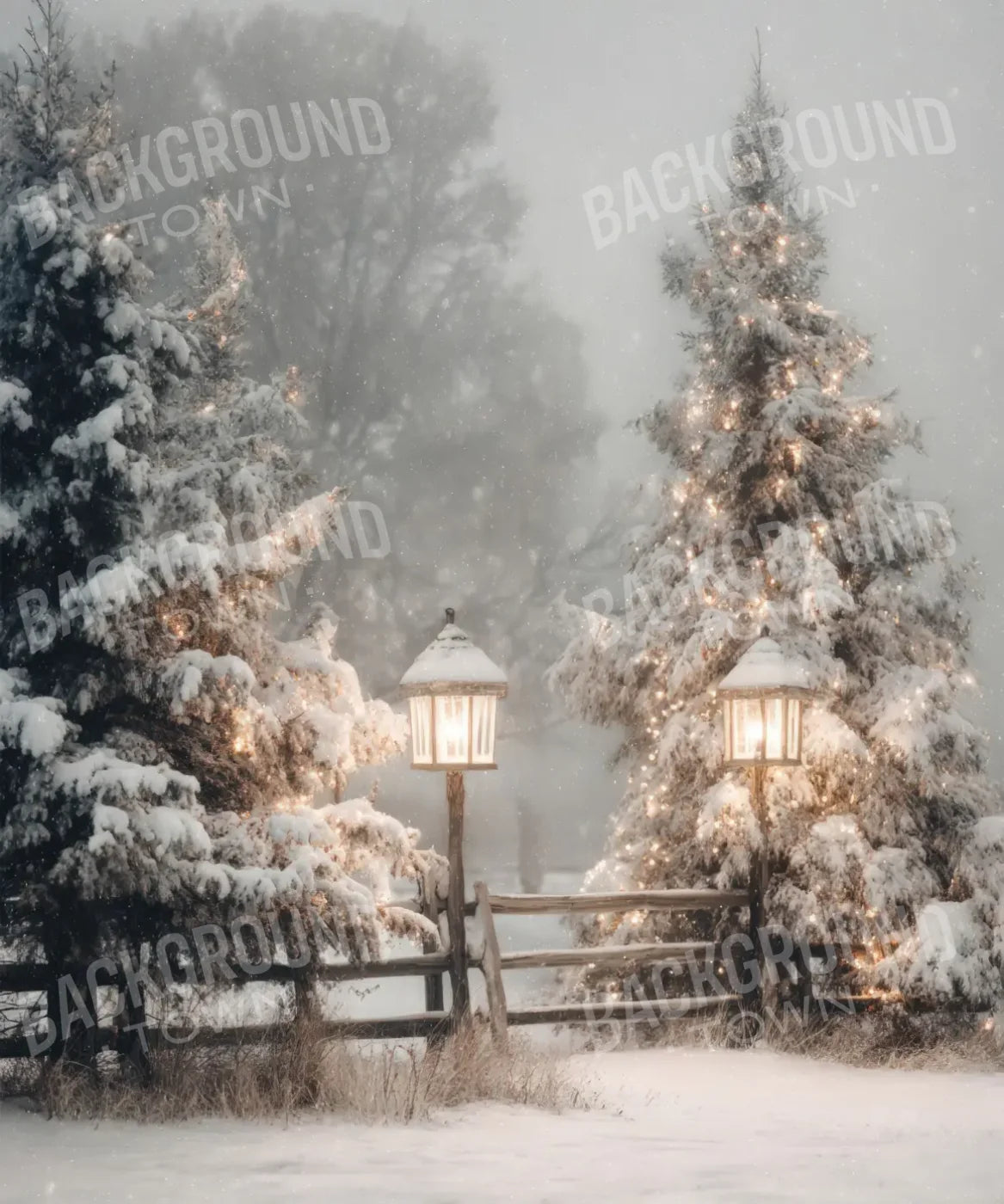 Old Time Christmas 10’x12’ UltraCloth (120 x 144 inch) Backdrop