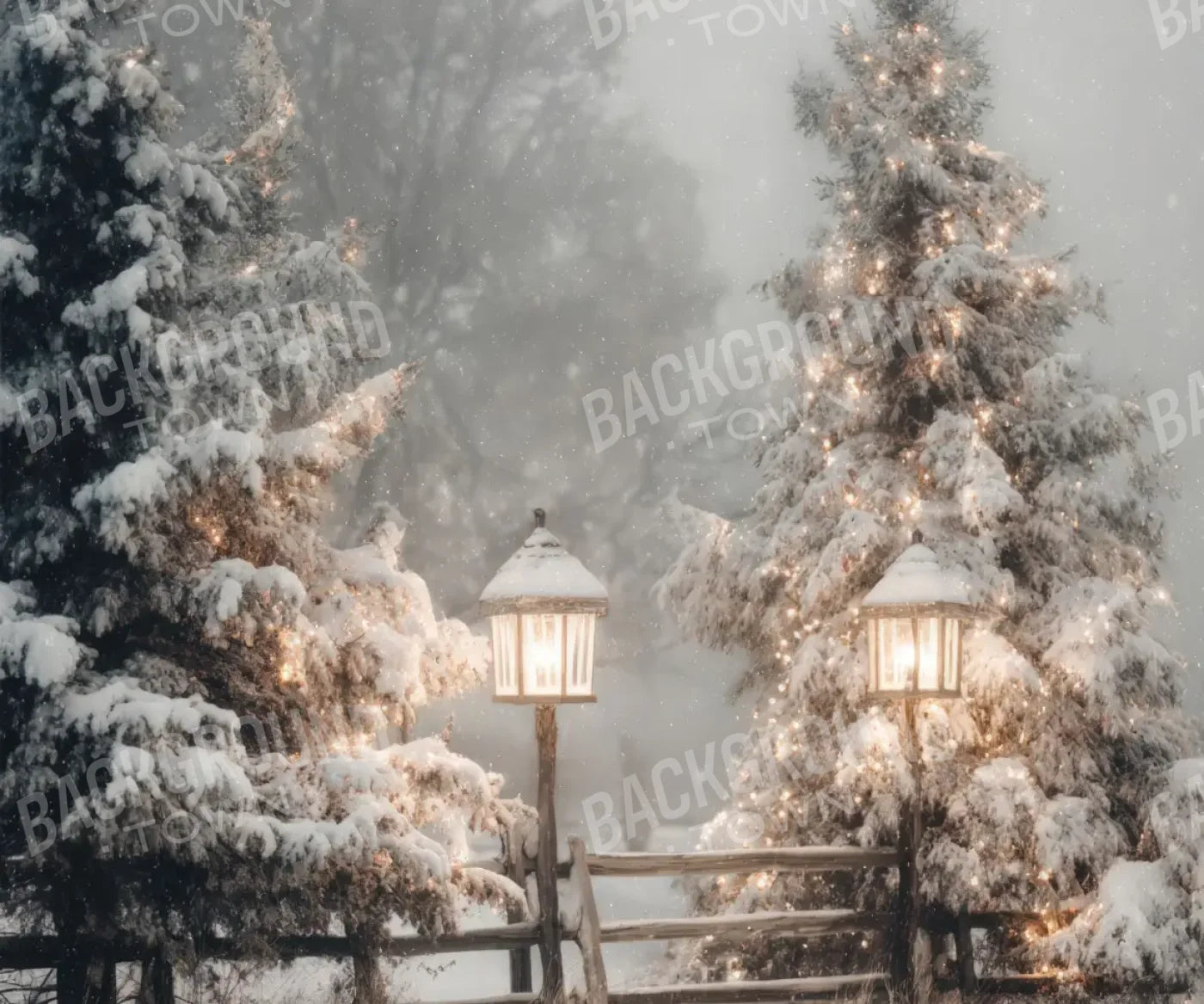 Old Time Christmas 12’x10’ UltraCloth (144 x 120 inch) Backdrop