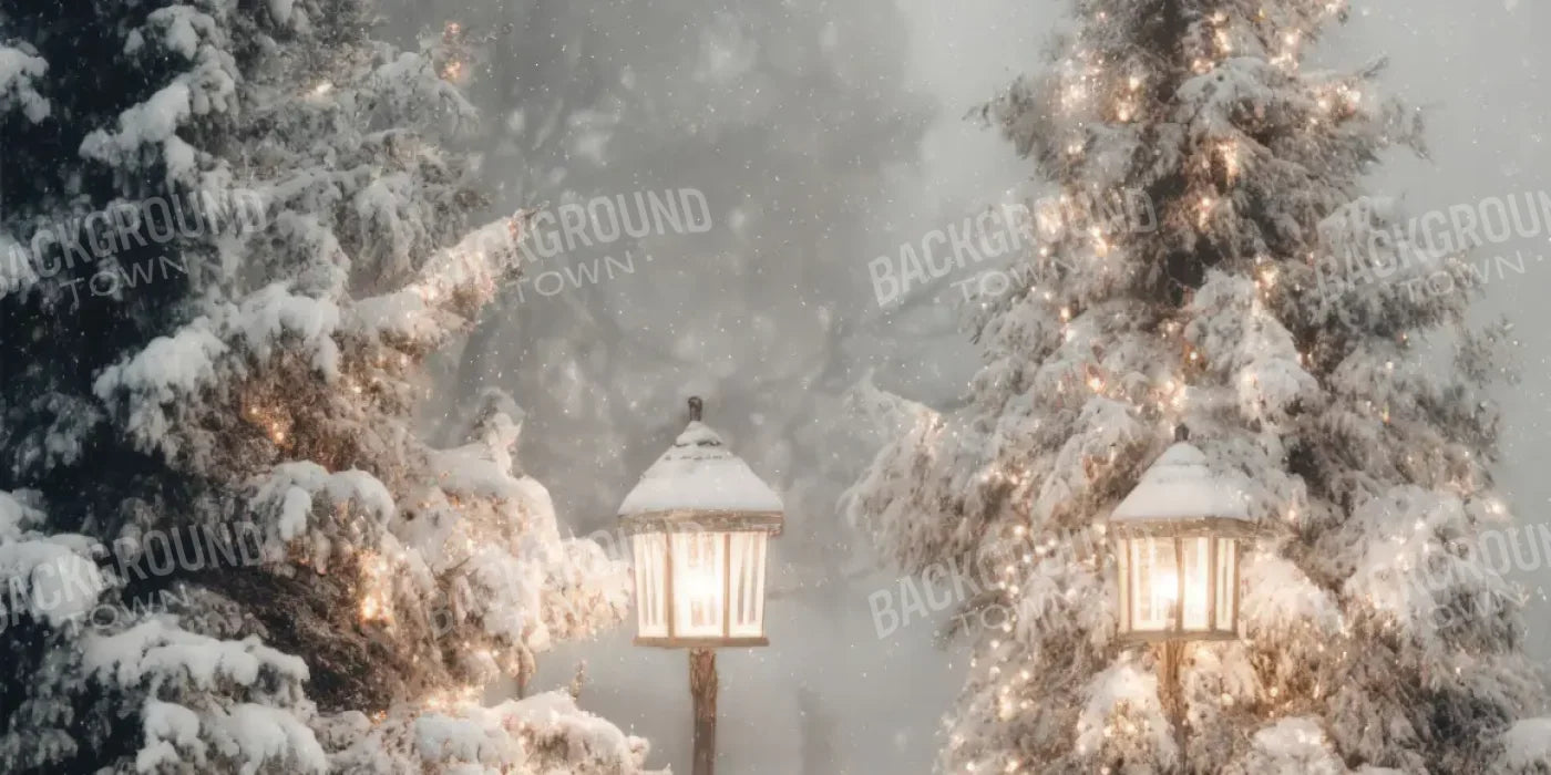 Old Time Christmas 16’x8’ UltraCloth (192 x 96 inch) Backdrop