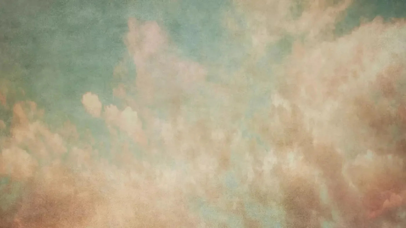 Old World Teal Sky 14X8 Ultracloth ( 168 X 96 Inch ) Backdrop