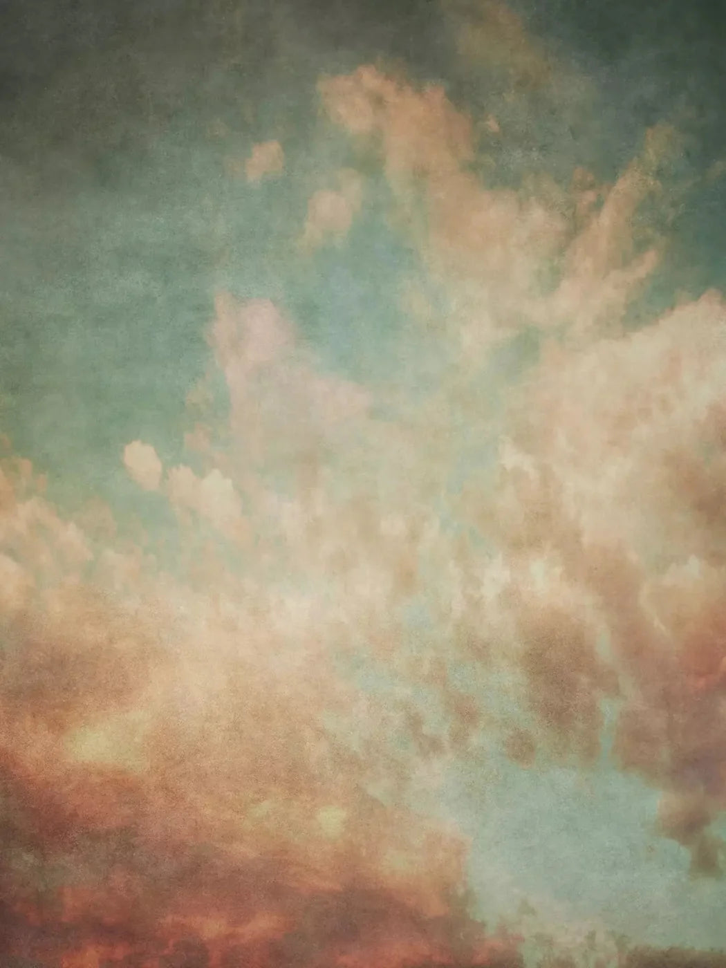 Old World Teal Sky 8X10 Fleece ( 96 X 120 Inch ) Backdrop