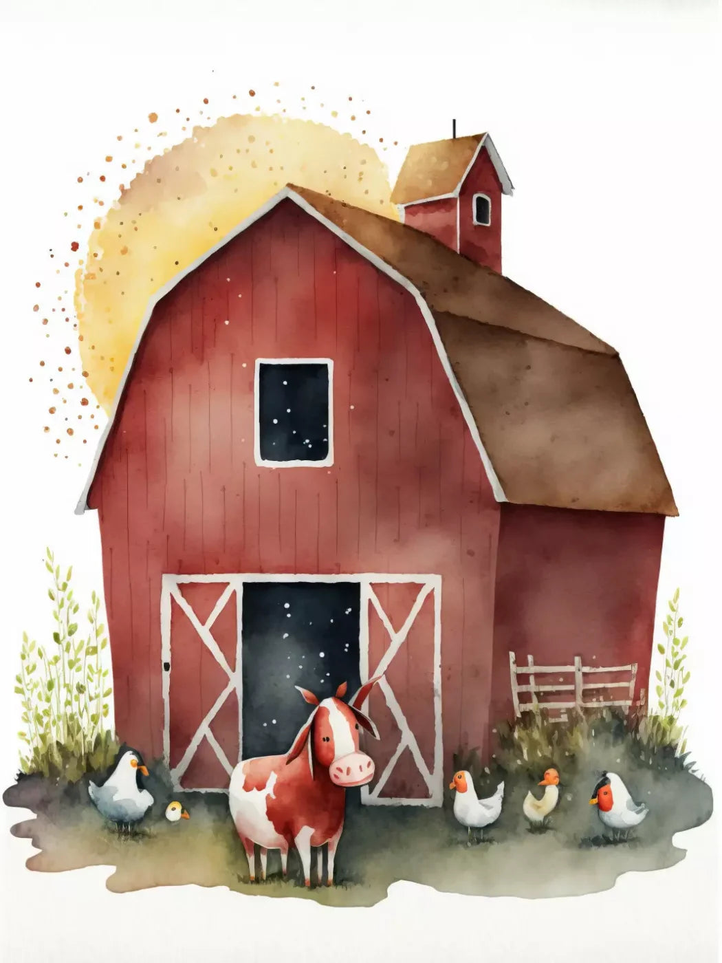 On The Farm Ll 8X10 Fleece ( 96 X 120 Inch ) Backdrop