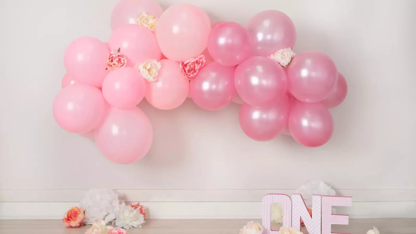One Pink Birthday 14X8 Ultracloth ( 168 X 96 Inch ) Backdrop