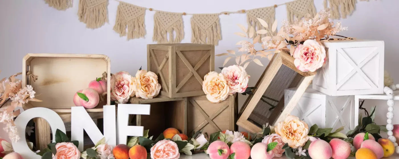 One Sweet Peach 20’X8’ Ultracloth (240 X 96 Inch) Backdrop