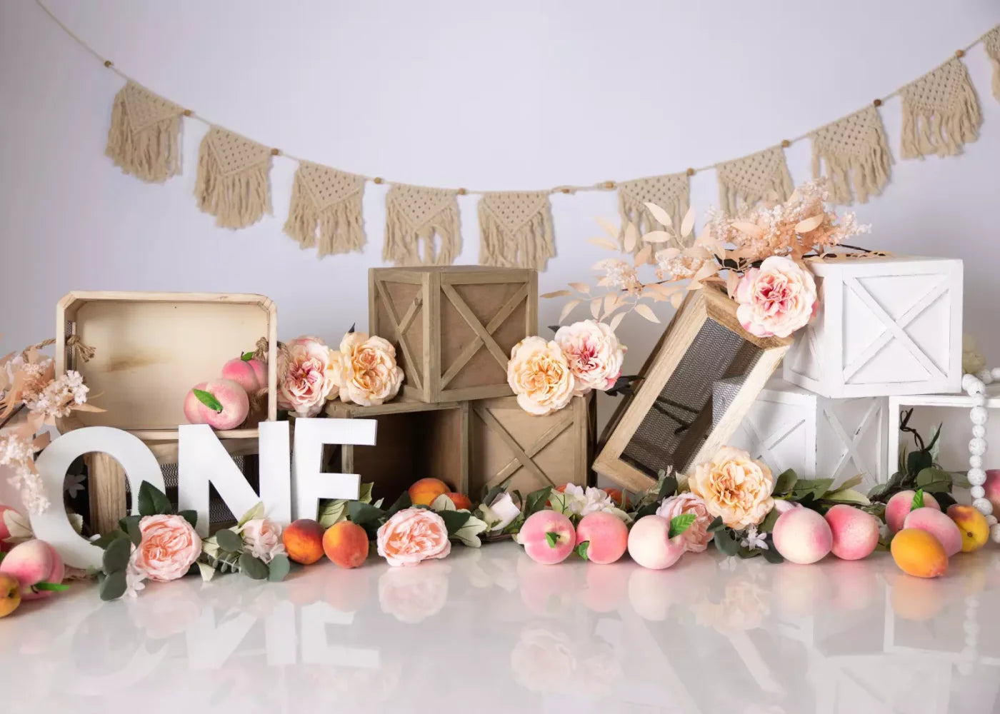 One Sweet Peach 7’X5’ Ultracloth (84 X 60 Inch) Backdrop