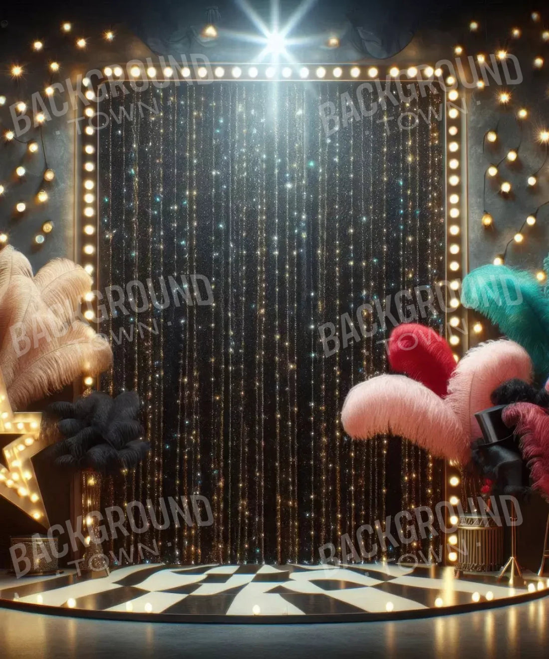 Pink Red Yellow Blue  Backdrop for Photography