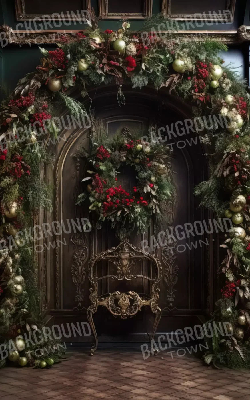 Ornate Christmas Arch 10’X16’ Ultracloth (120 X 192 Inch) Backdrop