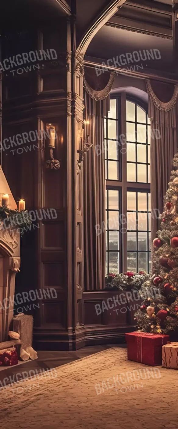 Ornate Christmas Livingroom 5’X12’ Ultracloth For Westcott X-Drop (60 X 144 Inch) Backdrop
