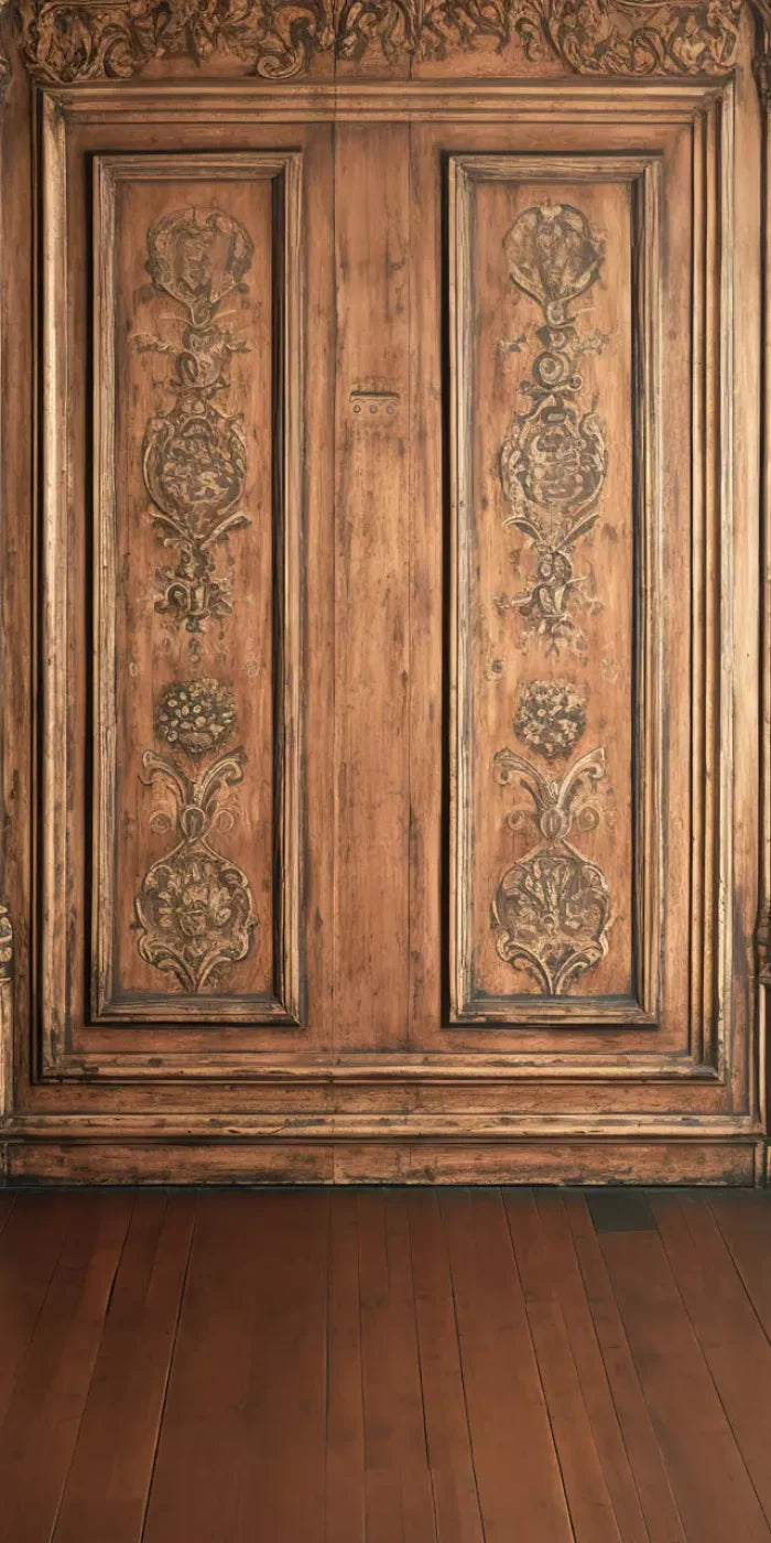 Ornate Wood Wall 10’X20’ Ultracloth (120 X 240 Inch) Backdrop