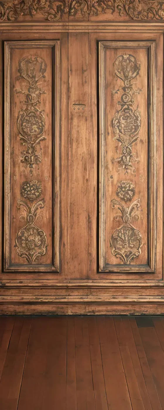 Ornate Wood Wall 8’X20’ Ultracloth (96 X 240 Inch) Backdrop