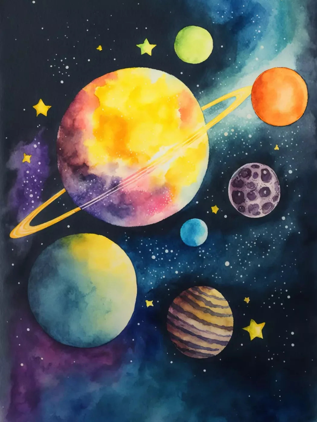 Over Space 6’X8’ Fleece (72 X 96 Inch) Backdrop
