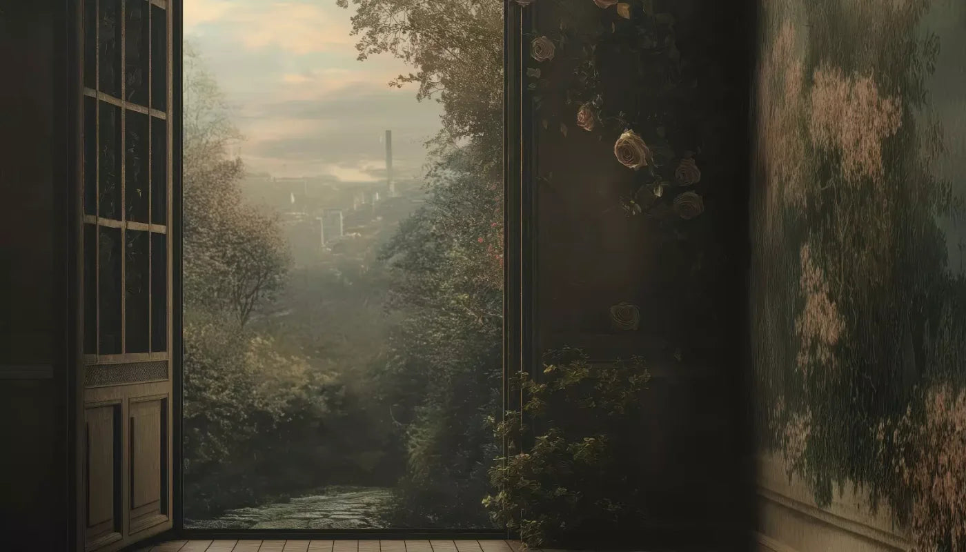 Overlooking Abandoned Garden 14’X8’ Ultracloth (168 X 96 Inch) Backdrop