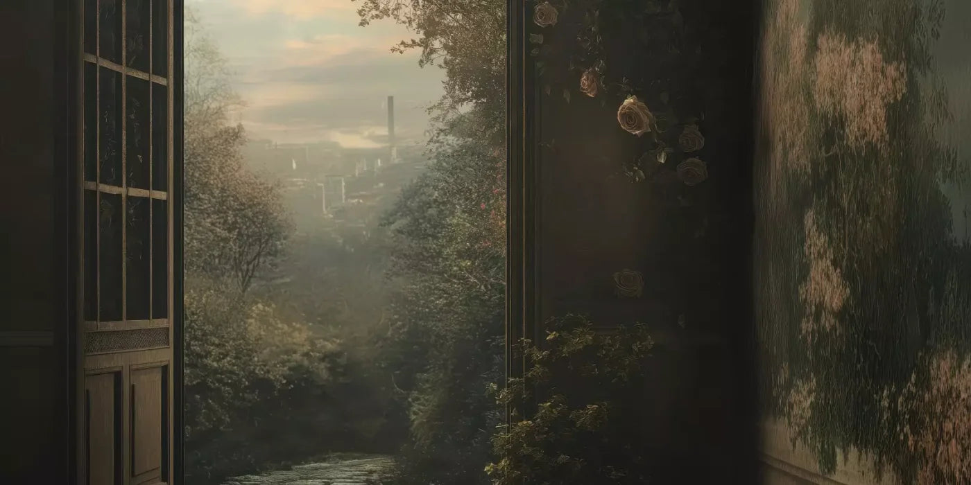 Overlooking Abandoned Garden 16’X8’ Ultracloth (192 X 96 Inch) Backdrop