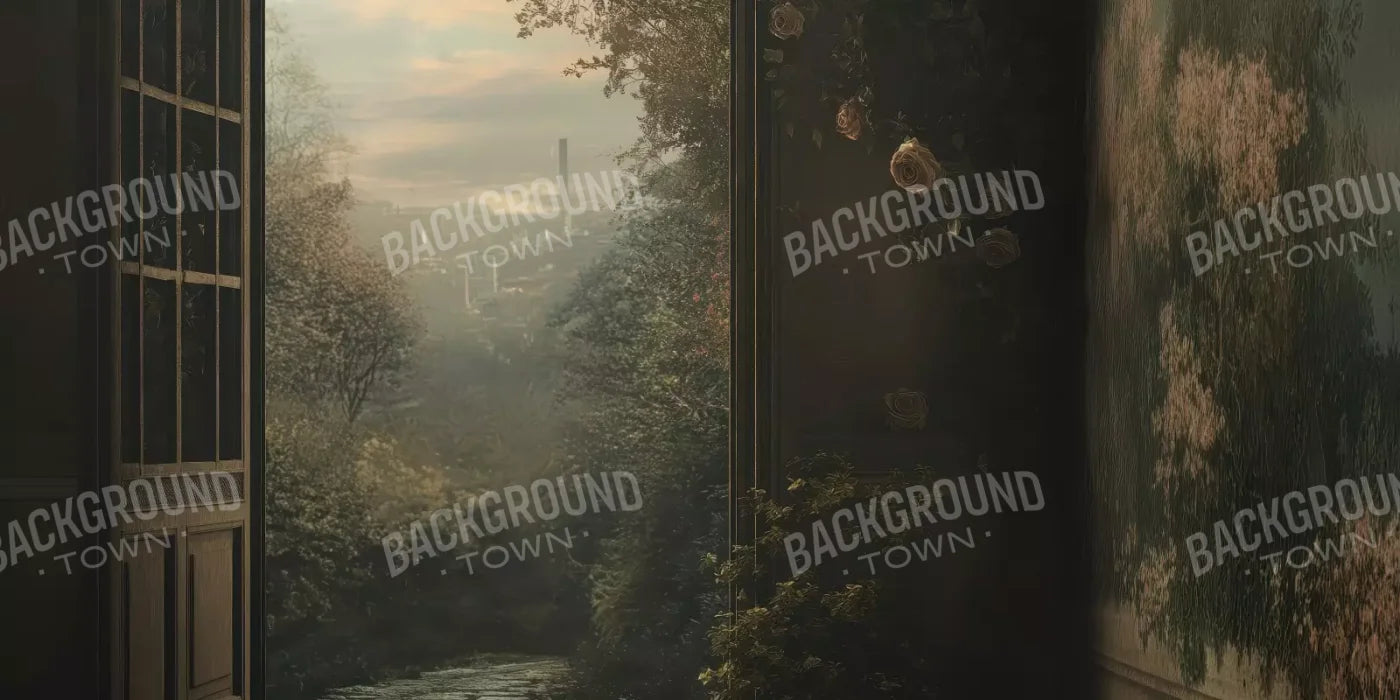 Overlooking Abandoned Garden 20’X10’ Ultracloth (240 X 120 Inch) Backdrop