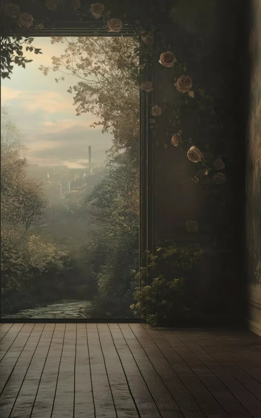 Overlooking Abandoned Garden 5’X8’ Ultracloth (60 X 96 Inch) Backdrop