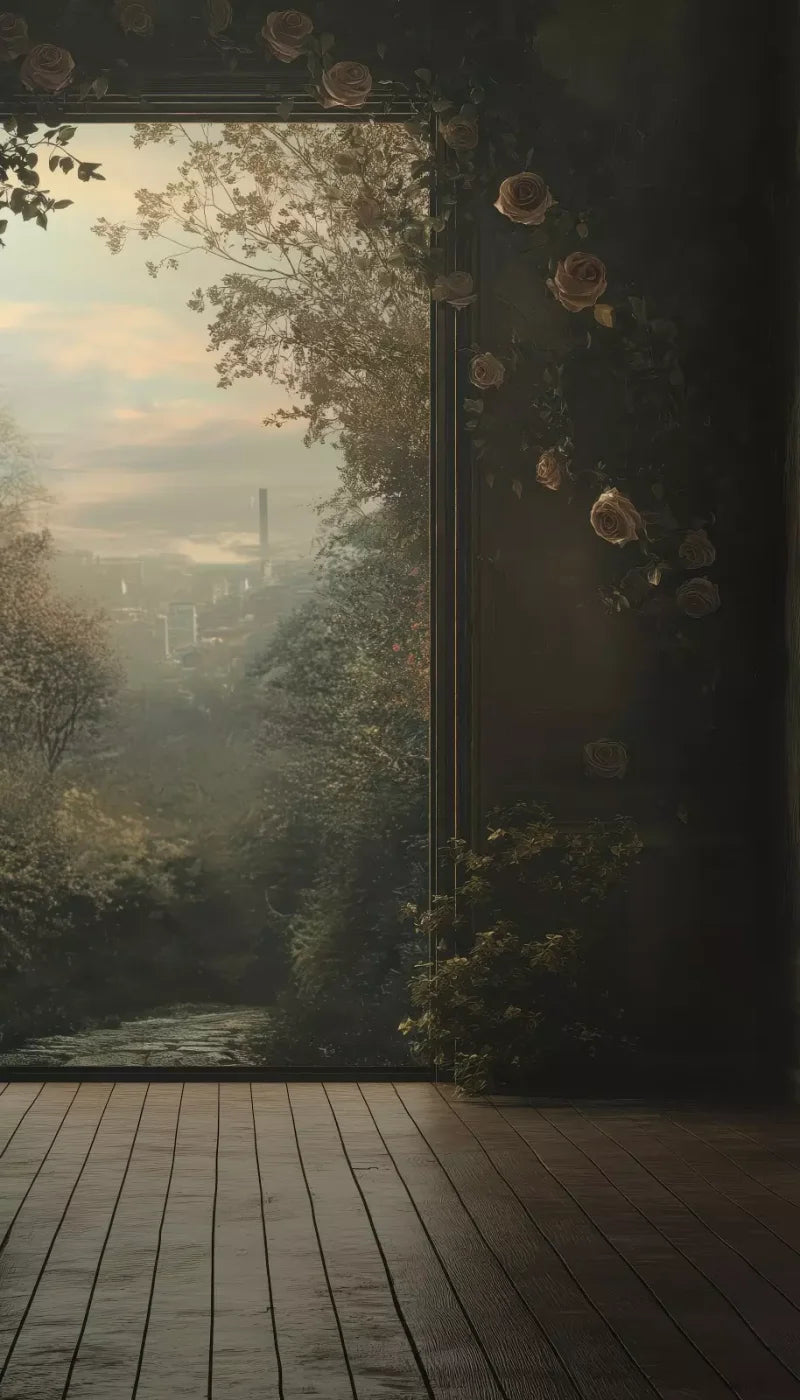 Overlooking Abandoned Garden 8’X14’ Ultracloth (96 X 168 Inch) Backdrop