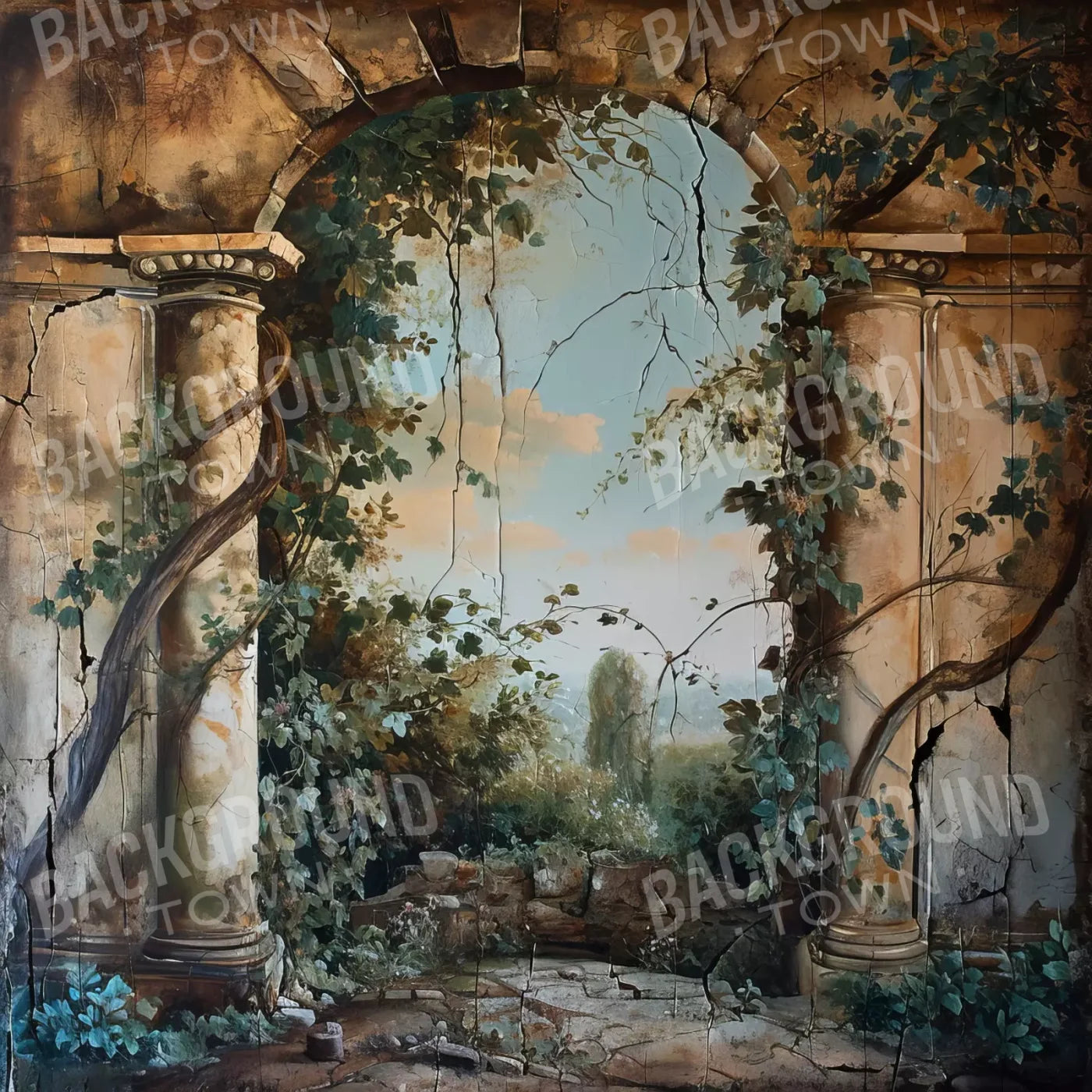 Overtaking Secret Garden 8’X8’ Fleece (96 X Inch) Backdrop