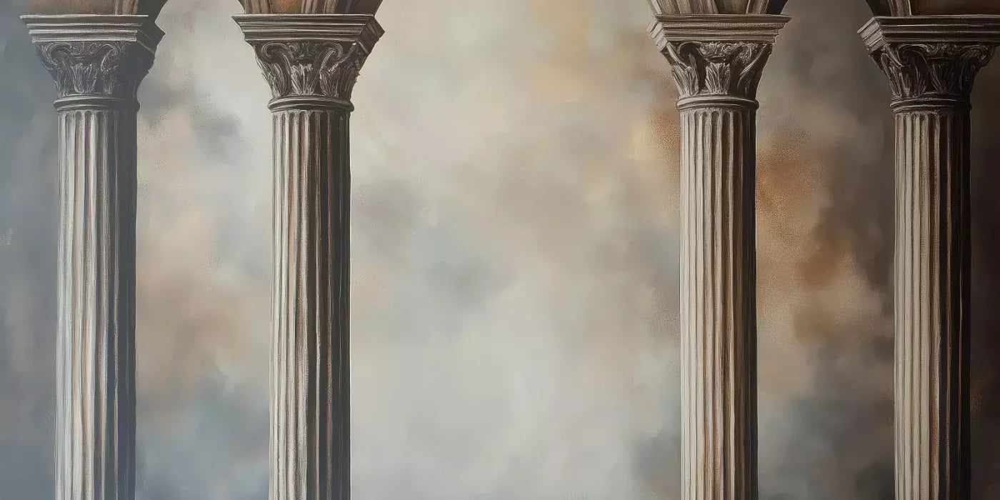 Painted Arch Pillars 16’X8’ Ultracloth (192 X 96 Inch) Backdrop