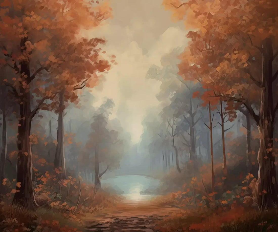 Painted Autumn Clearing 5’X4’2 Fleece (60 X 50 Inch) Backdrop