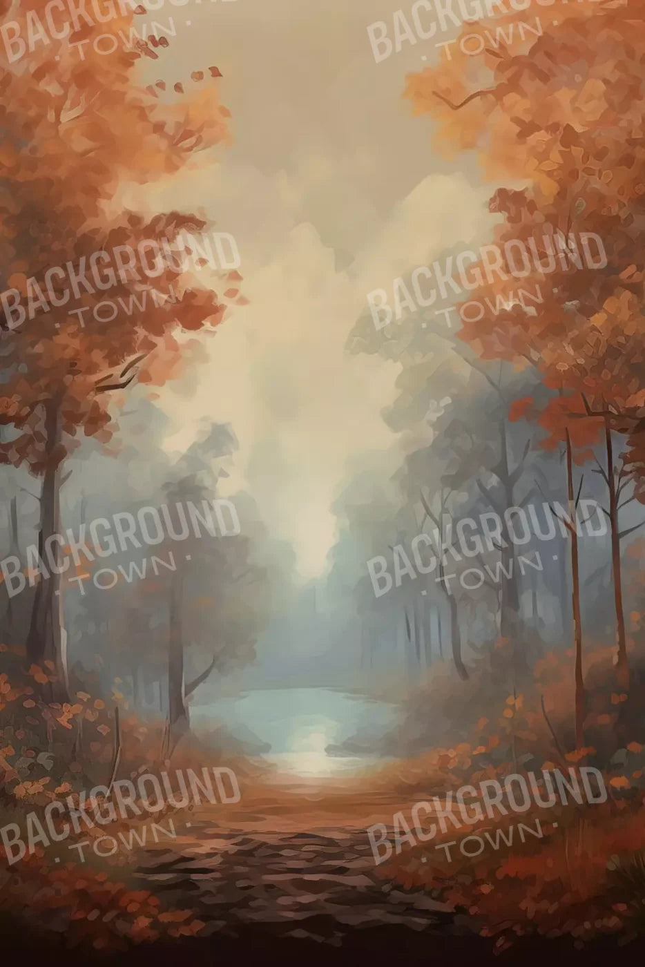 Painted Autumn Clearing 8’X12’ Ultracloth (96 X 144 Inch) Backdrop