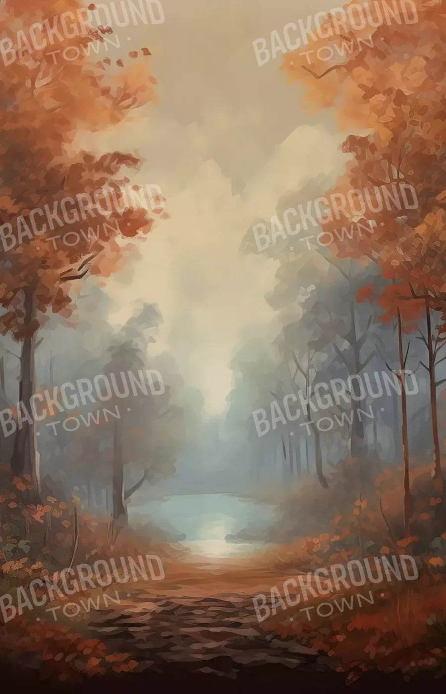Painted Autumn Clearing 9’X14’ Ultracloth (108 X 168 Inch) Backdrop
