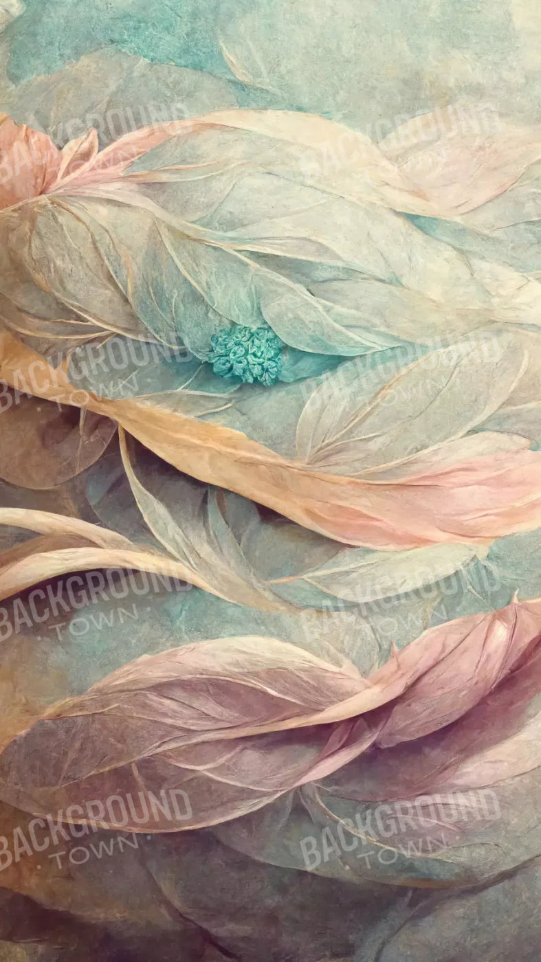 Painted Feathers 8X14 Ultracloth ( 96 X 168 Inch ) Backdrop