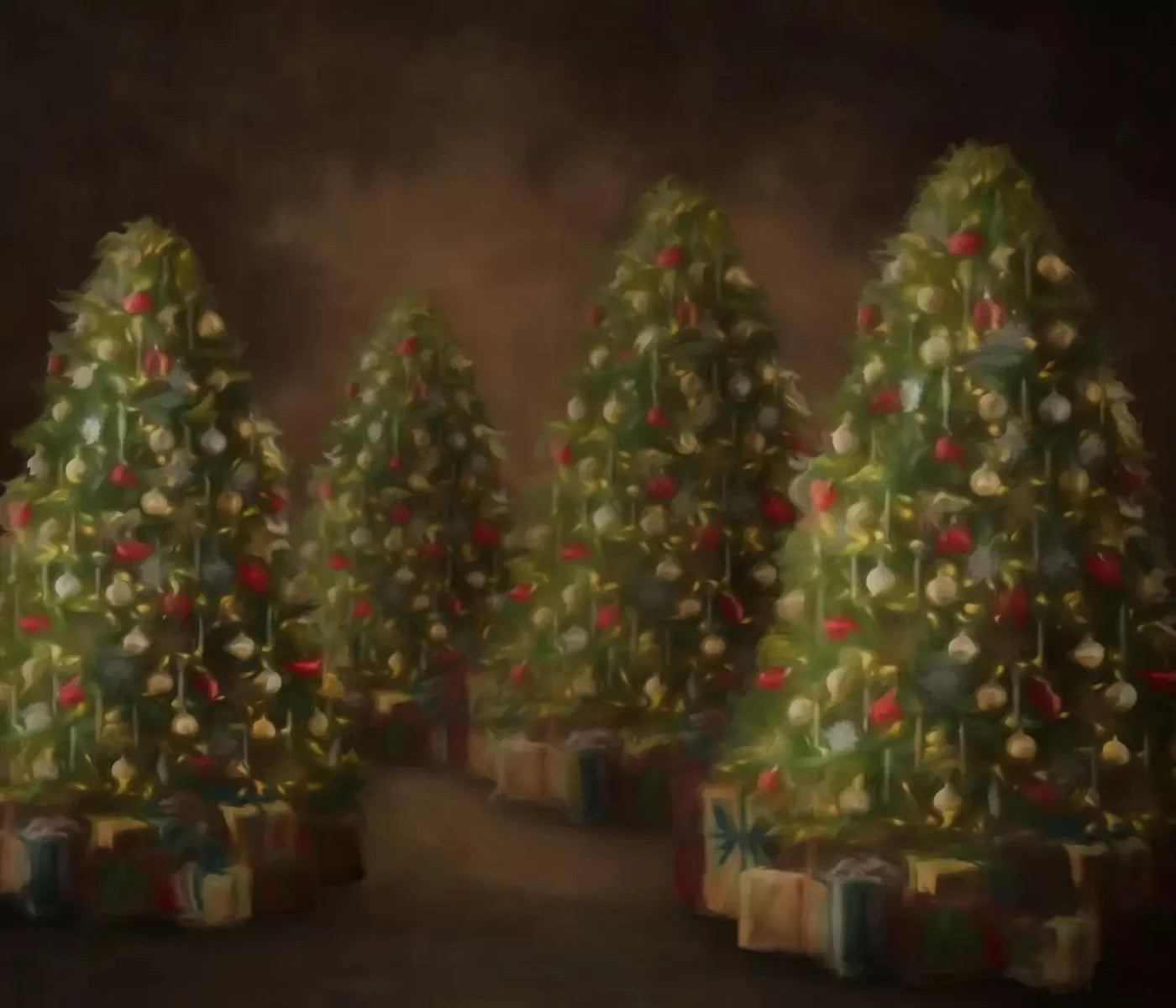 Painted Trees 12X10 Ultracloth ( 144 X 120 Inch ) Backdrop