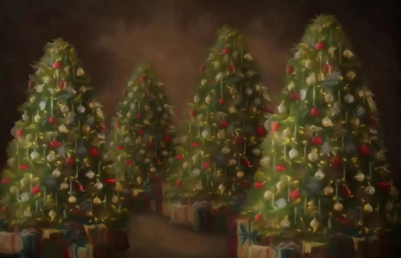 Painted Trees 12X8 Ultracloth ( 144 X 96 Inch ) Backdrop