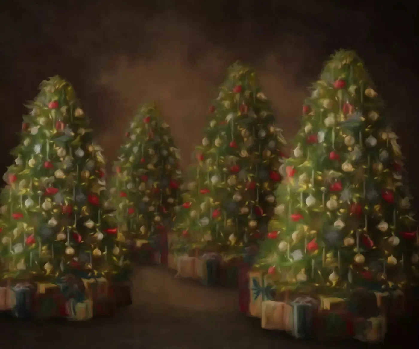 Christmas trees set design Backdrop for Photography
