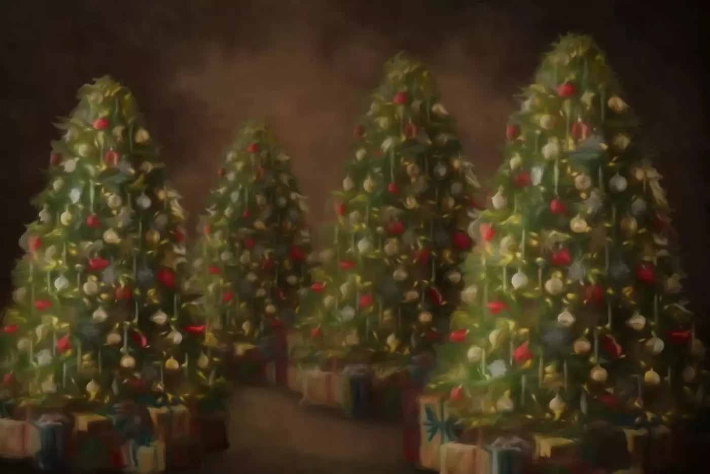 Painted Trees 8X5 Ultracloth ( 96 X 60 Inch ) Backdrop