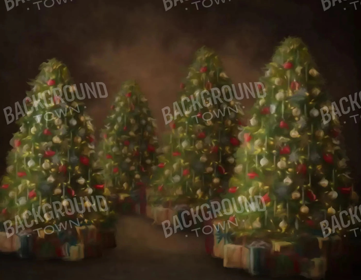 Painted Trees 8X6 Fleece ( 96 X 72 Inch ) Backdrop