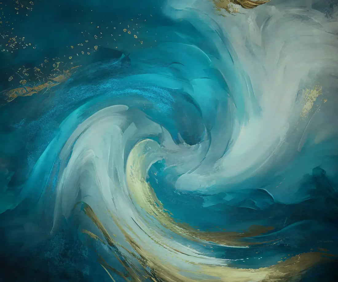 Painterly Seascape 5X42 Fleece ( 60 X 50 Inch ) Backdrop