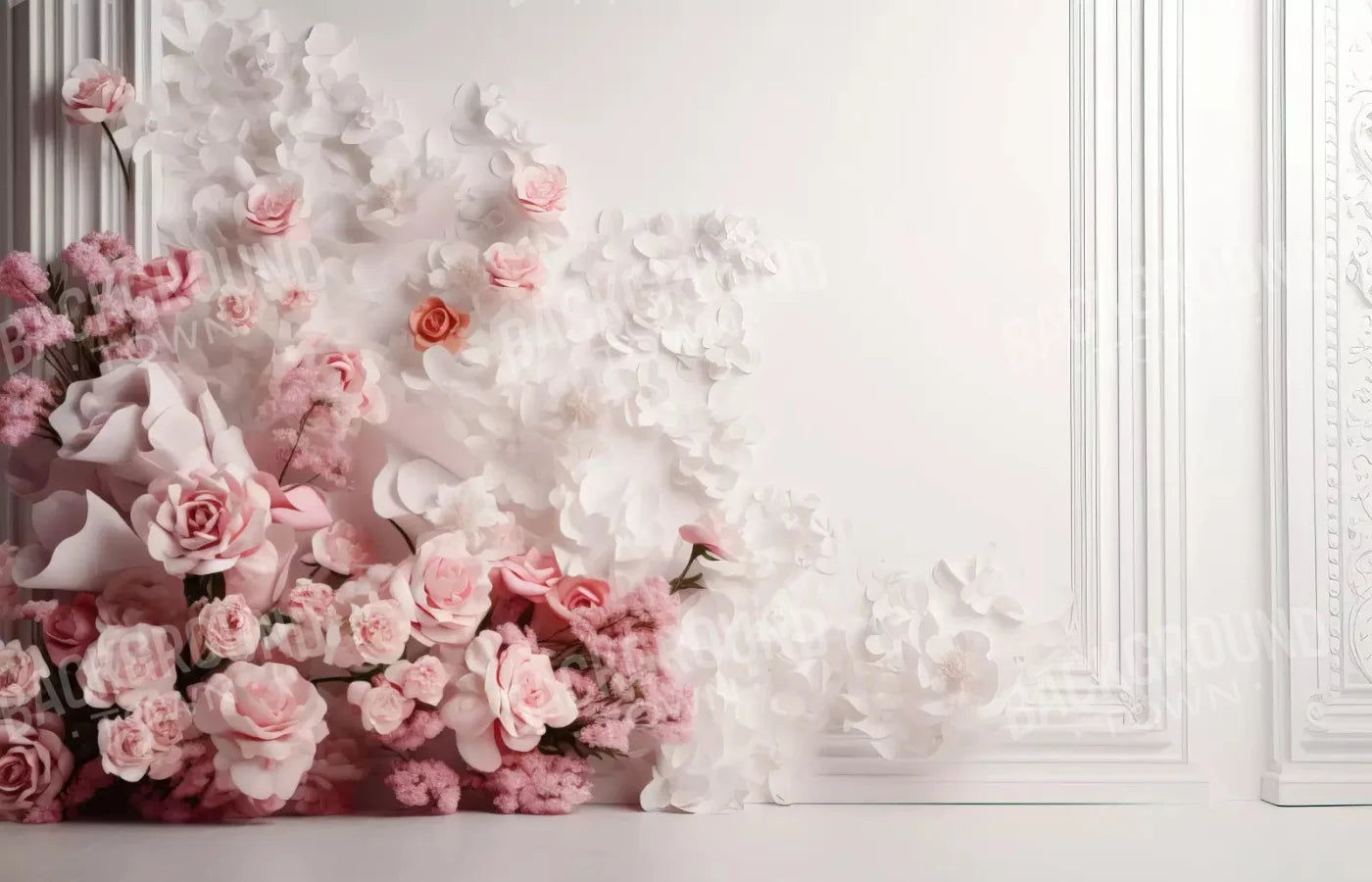 Paper Flower Wall 12X8 Ultracloth ( 144 X 96 Inch ) Backdrop