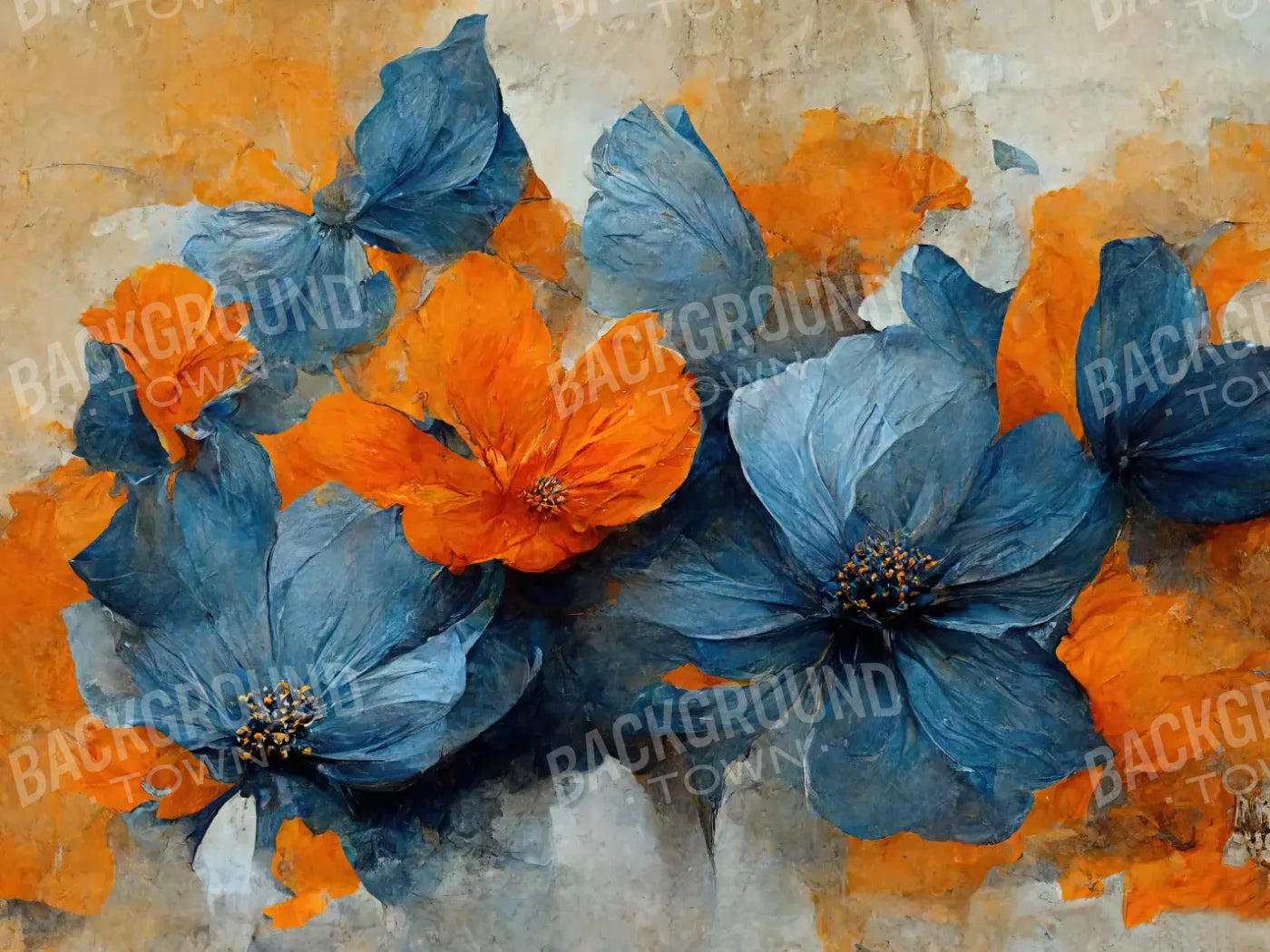 Paper Flowers 68X5 Fleece ( 80 X 60 Inch ) Backdrop