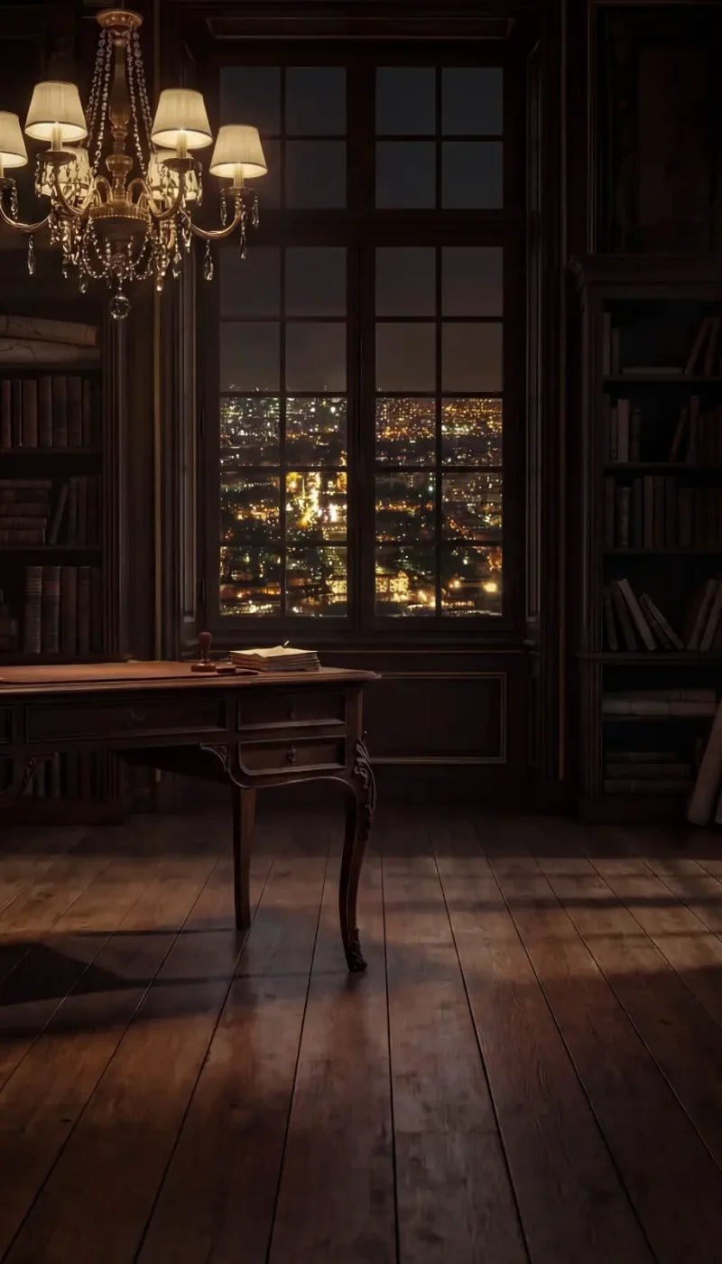 Paris Office At Night Backdrop