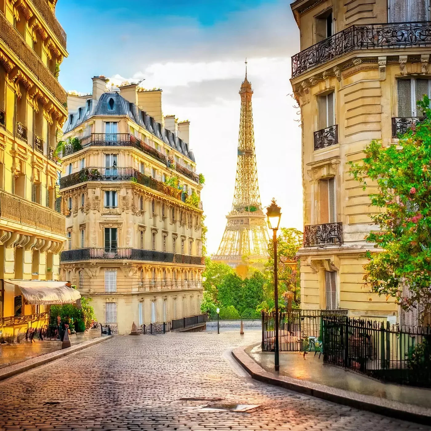 Paris Street Corner 10’x10’ UltraCloth (120 x 120 inch) Backdrop