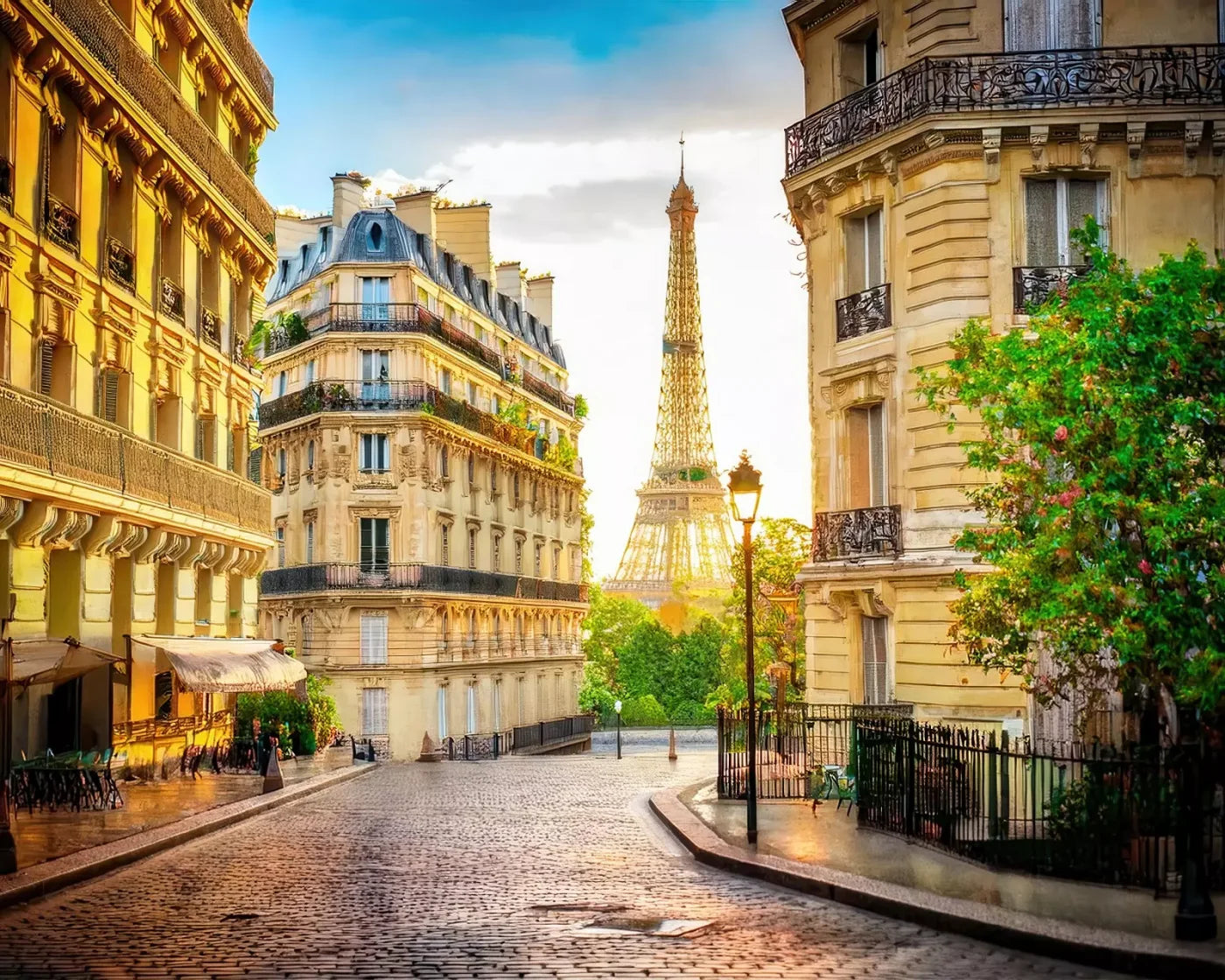 Paris Street Corner 10’x8’ Fleece (120 x 96 inch) Backdrop