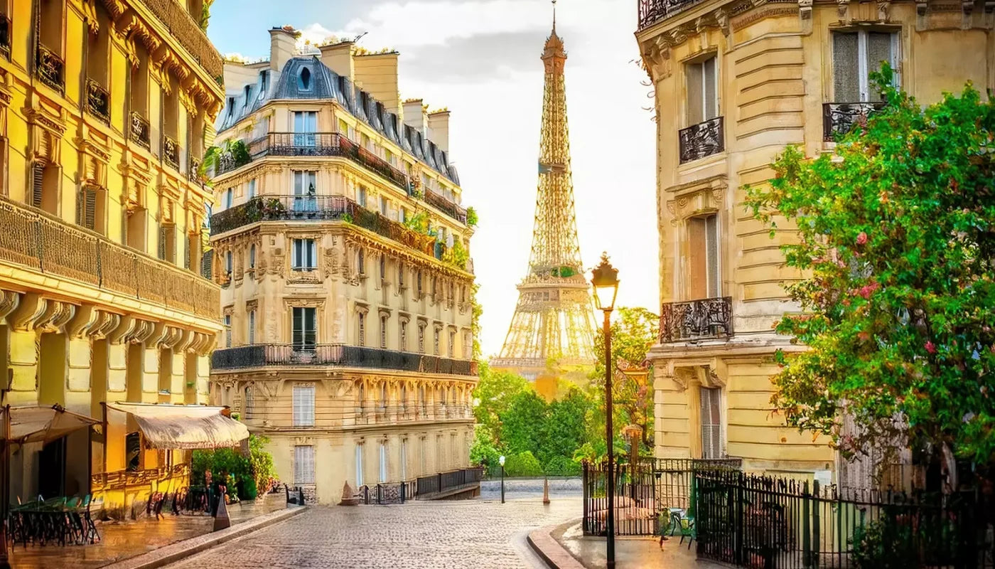 Paris Street Corner 14’x8’ UltraCloth (168 x 96 inch) Backdrop