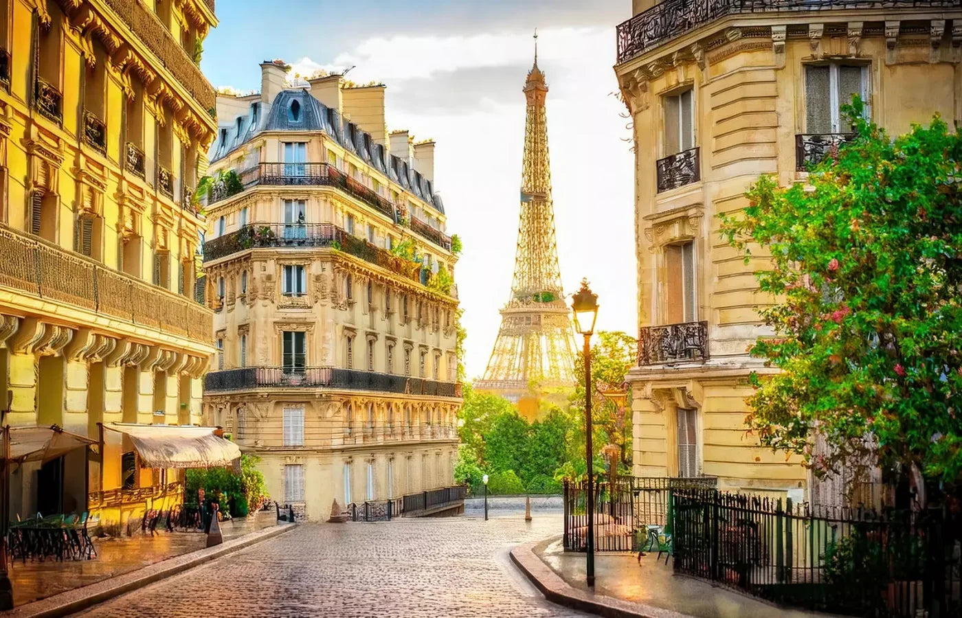 Paris Street Corner 14’x9’ UltraCloth (168 x 108 inch) Backdrop
