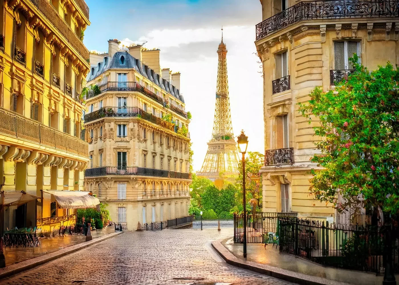 Paris Street Corner 7’x5’ UltraCloth (84 x 60 inch) Backdrop