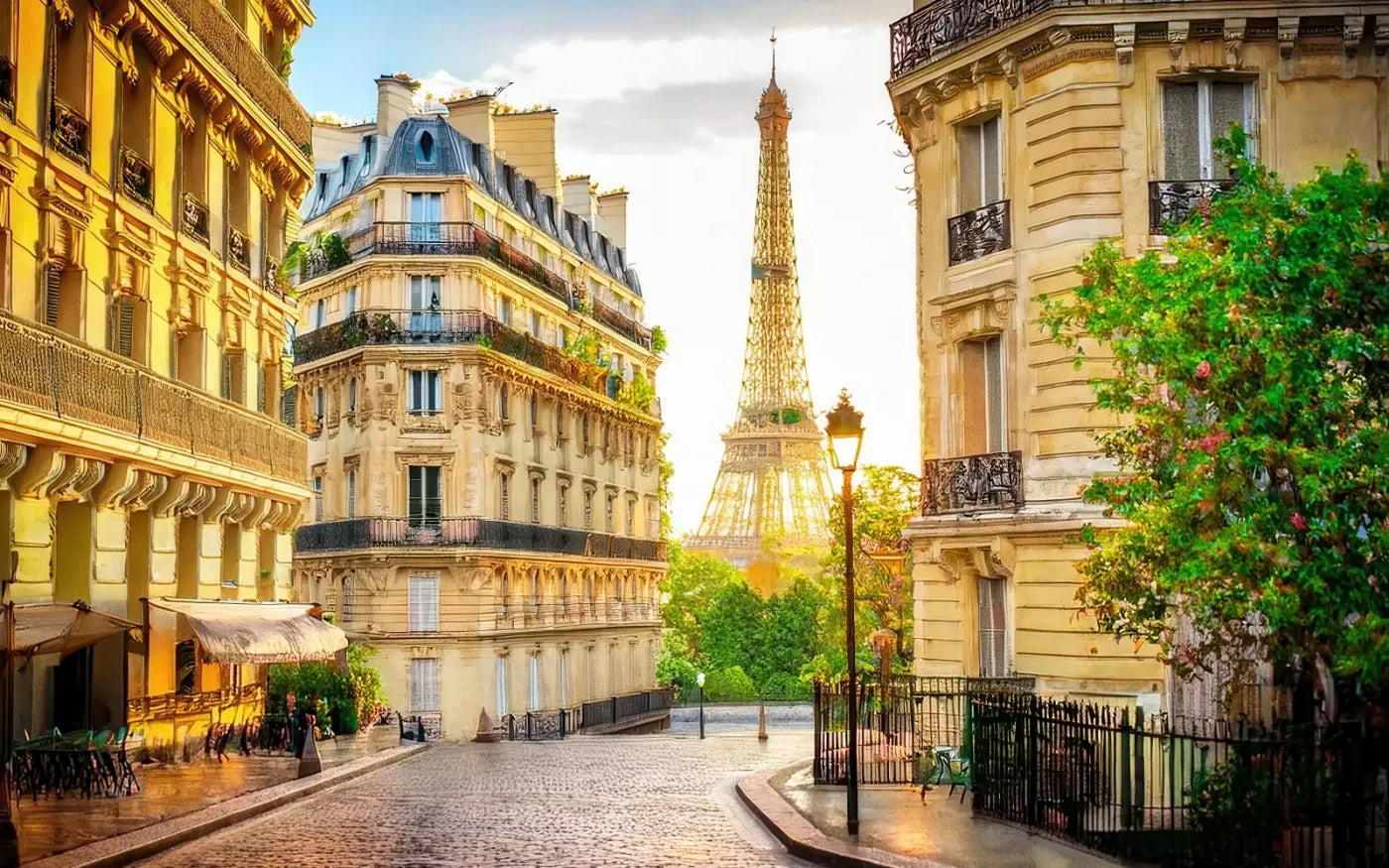 Paris Street Corner 8’x5’ UltraCloth (96 x 60 inch) Backdrop